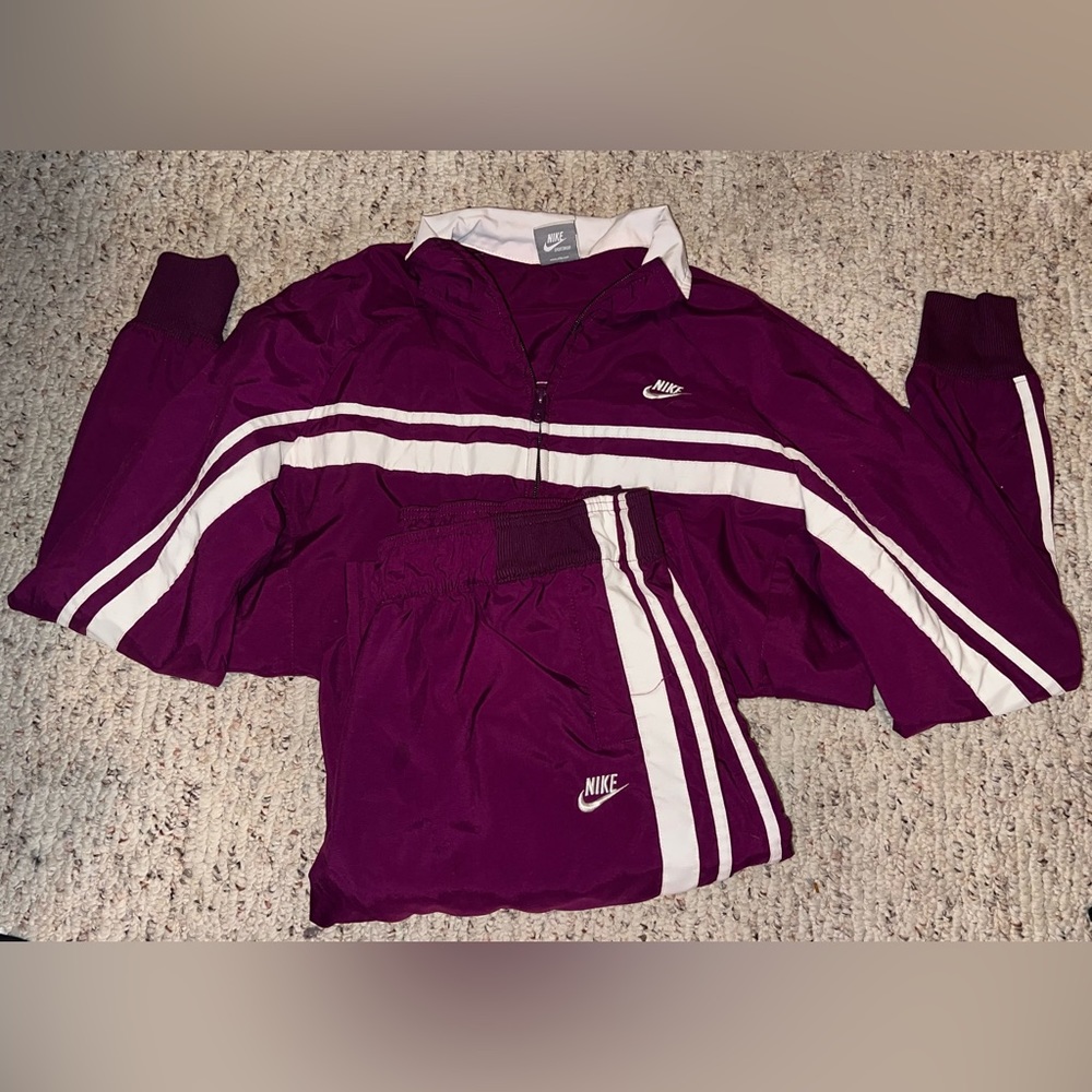 Vintage 90's NIKE Challenge Court Tennis Tracksuit Size L deep purple